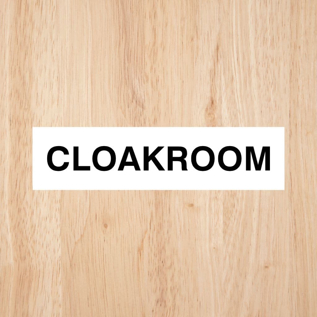 Cloakroom Door Sign - The Sign Shed