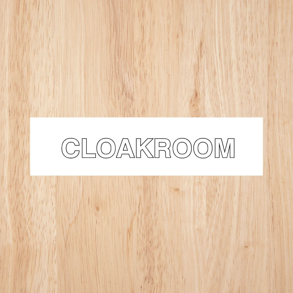 Cloakroom Door Sign - The Sign Shed