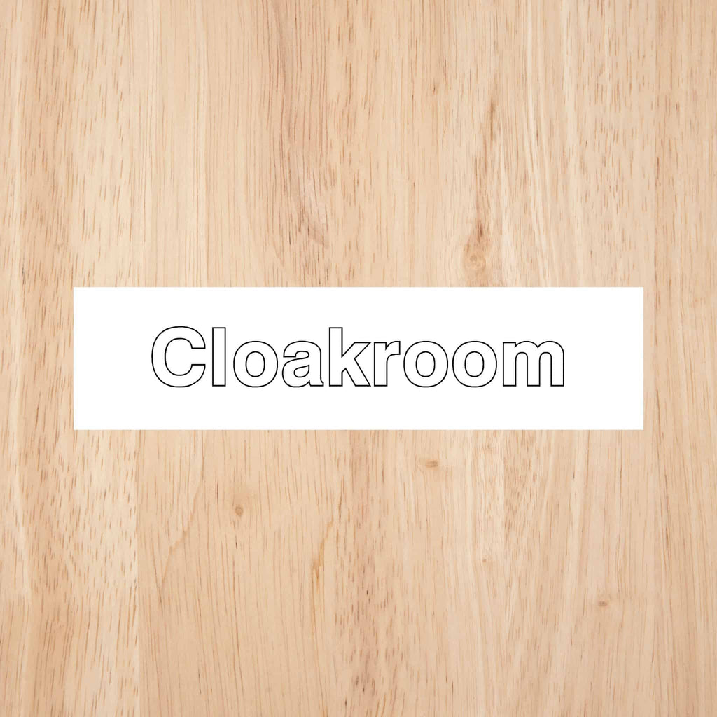 Cloakroom Sign - The Sign Shed
