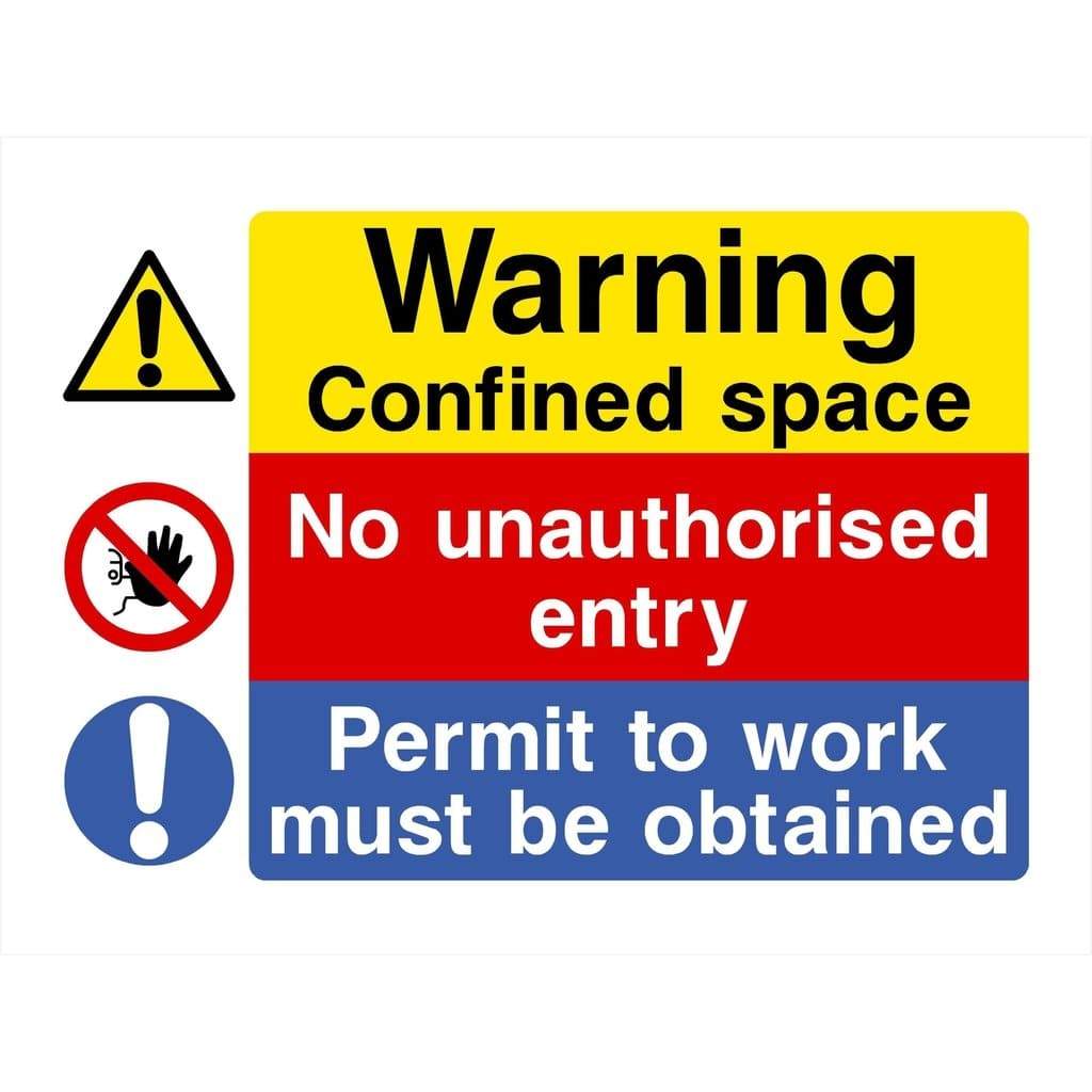 Confined Space No Entry Sign - The Sign Shed