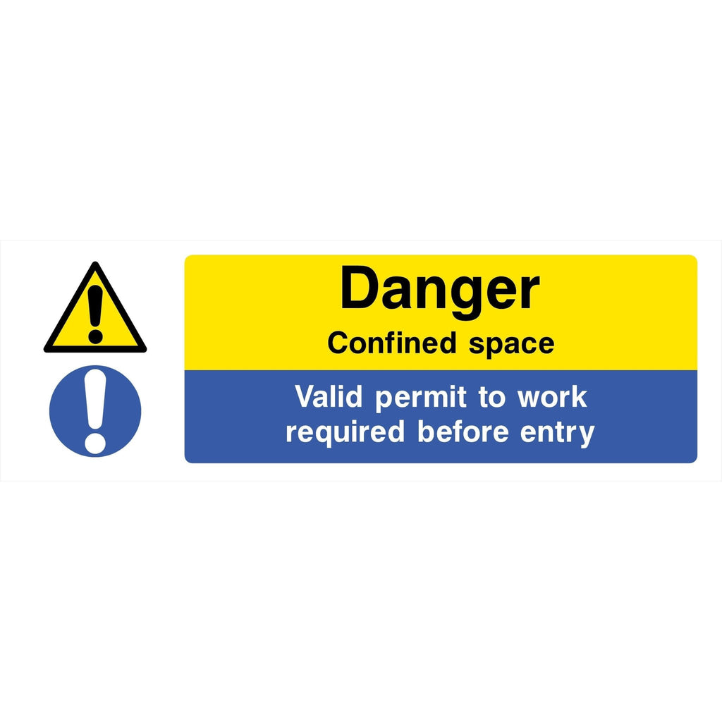 Confined Space Permit To Work Sign - The Sign Shed