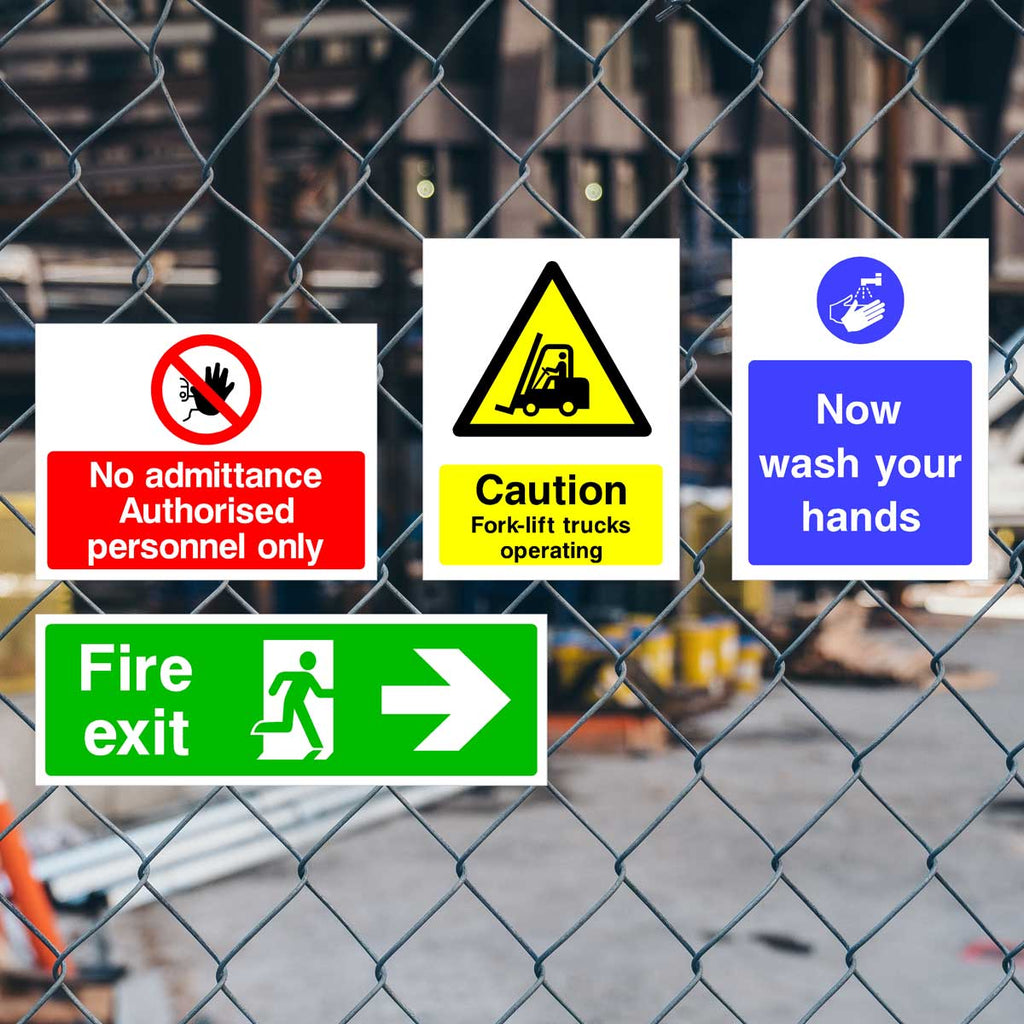 Construction Site Safety Sign 4 Pack - Starter Pack B - The Sign Shed