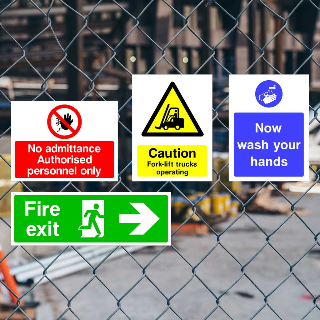UK Construction Site Safety Sign Multi Packs