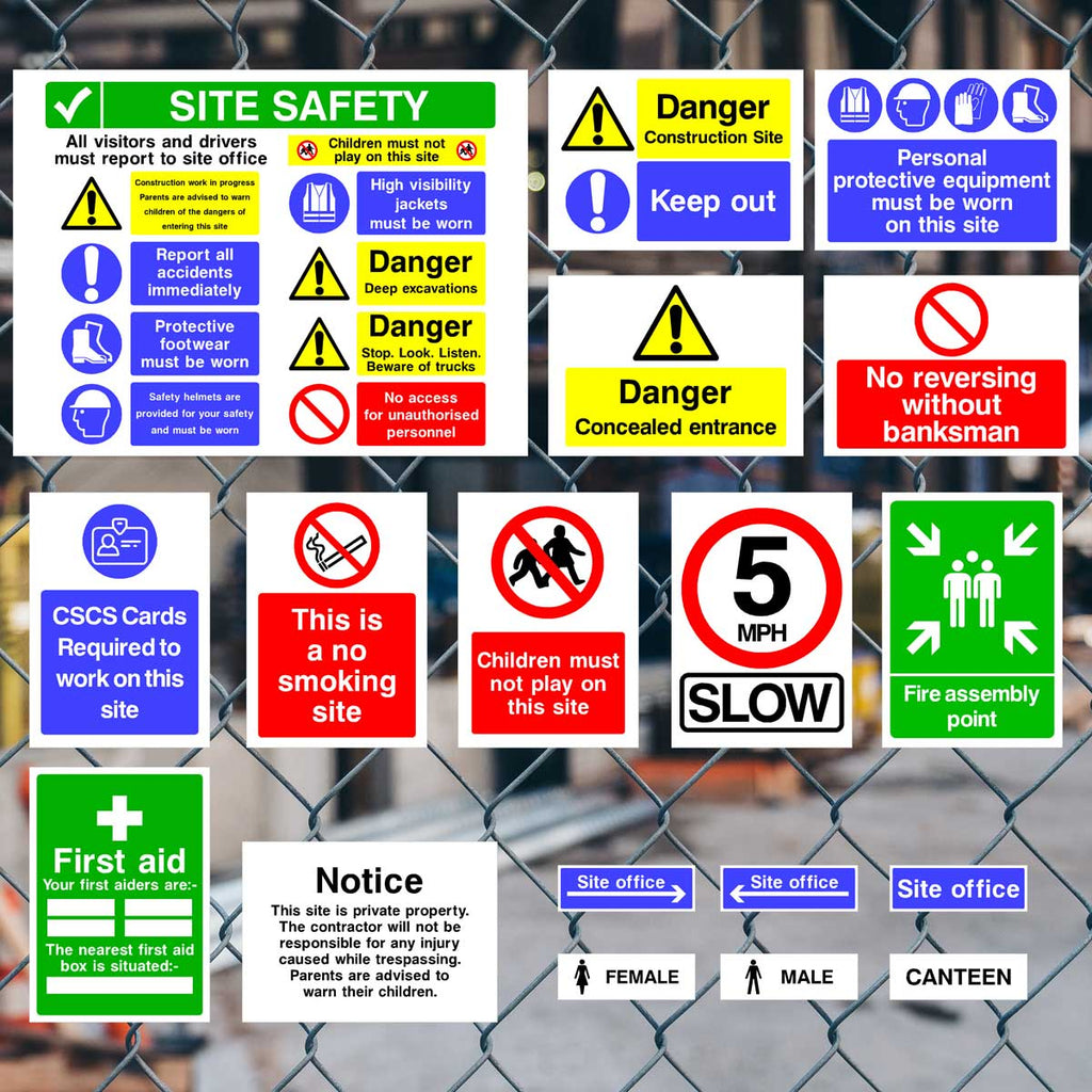 Construction Site Safety Sign Pack I