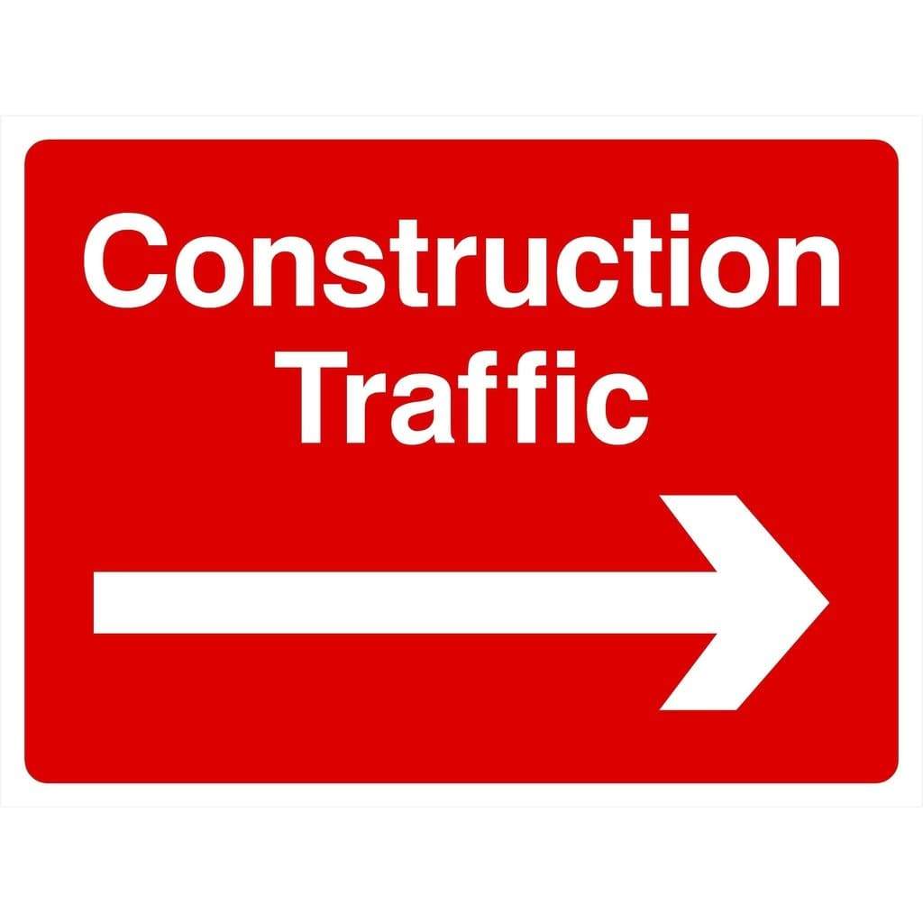 Construction Traffic Sign Arrow Right - The Sign Shed
