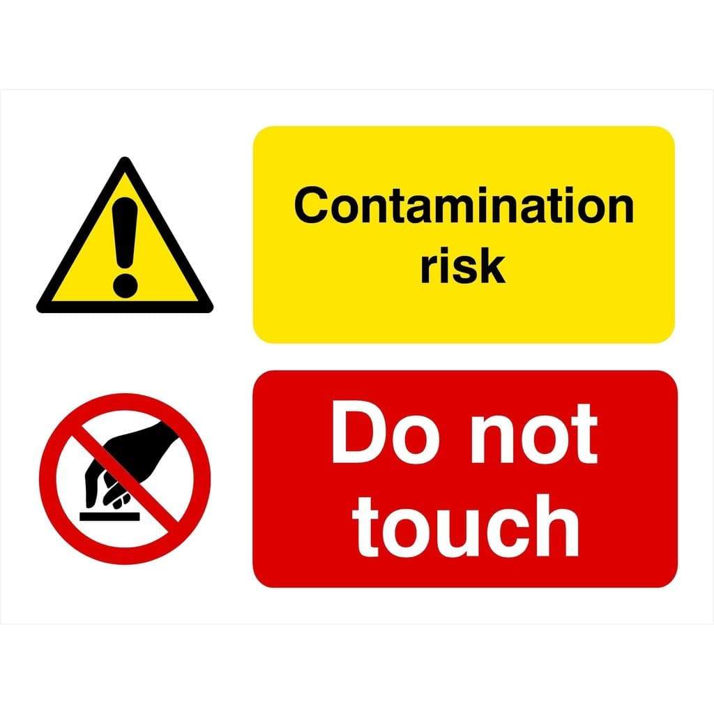 Contamination Risk Do Not Touch Sign - The Sign Shed