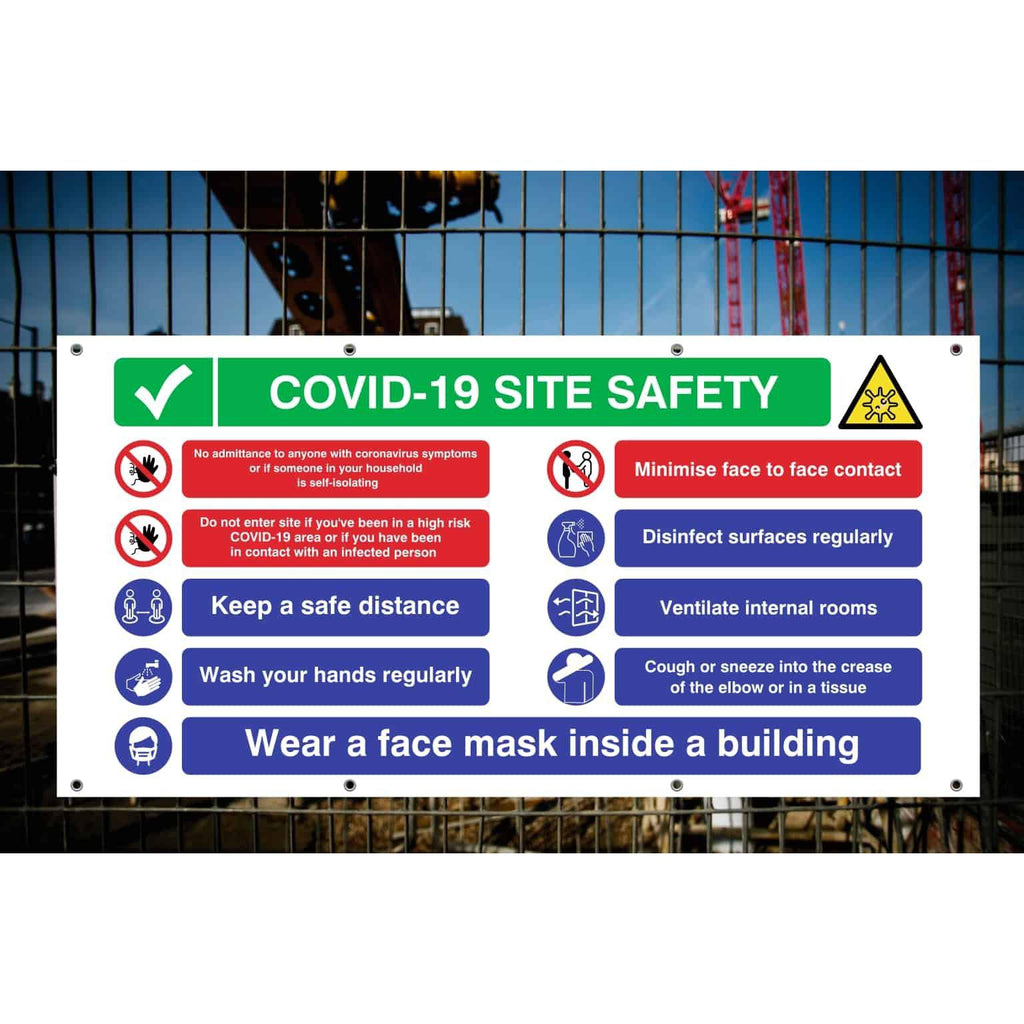 Coronavirus Site Safety Banner - The Sign Shed