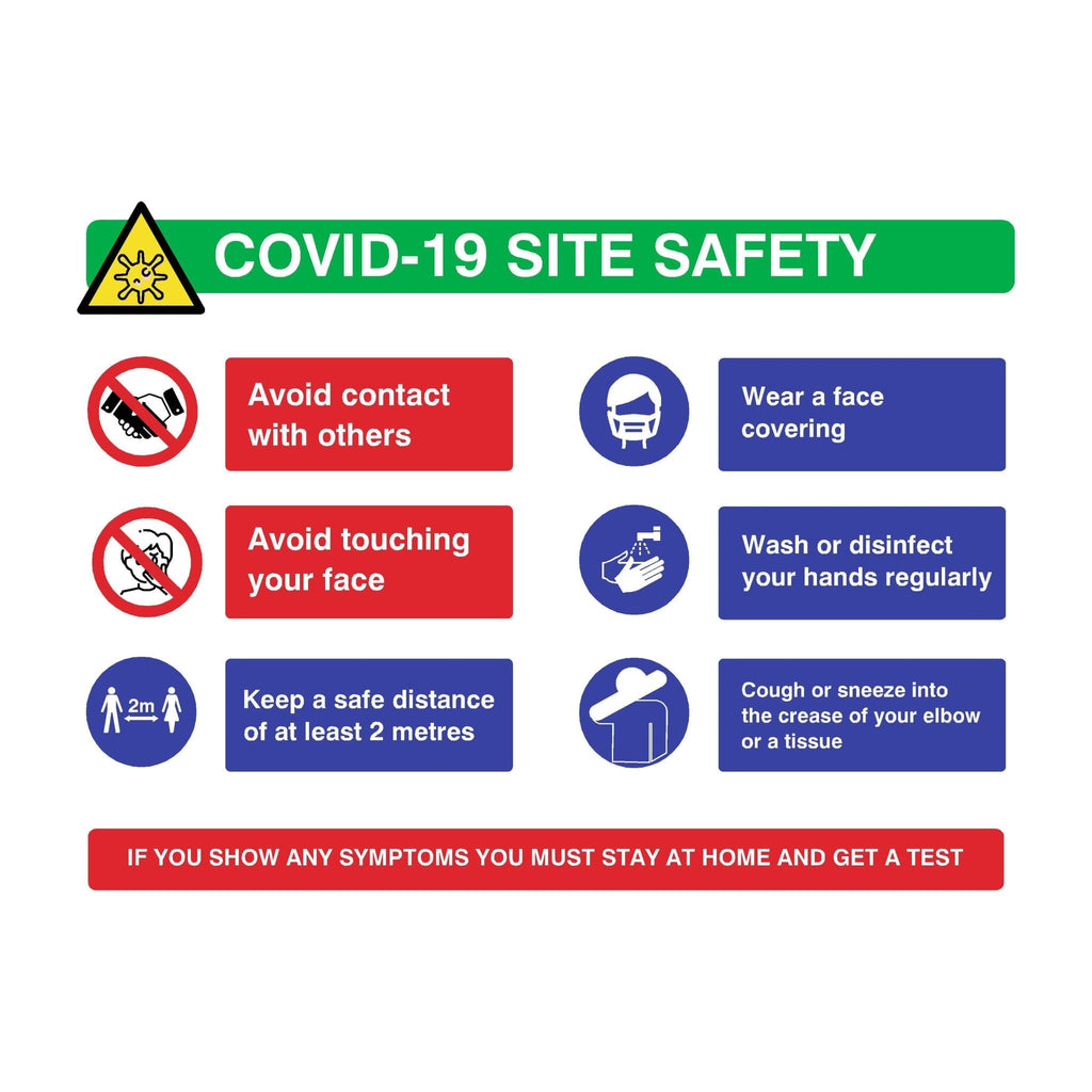 Coronavirus Site Safety Symptoms Sign landscape - The Sign Shed