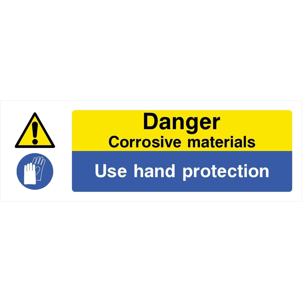 Corrosive Materials Hand Protection Sign - The Sign Shed