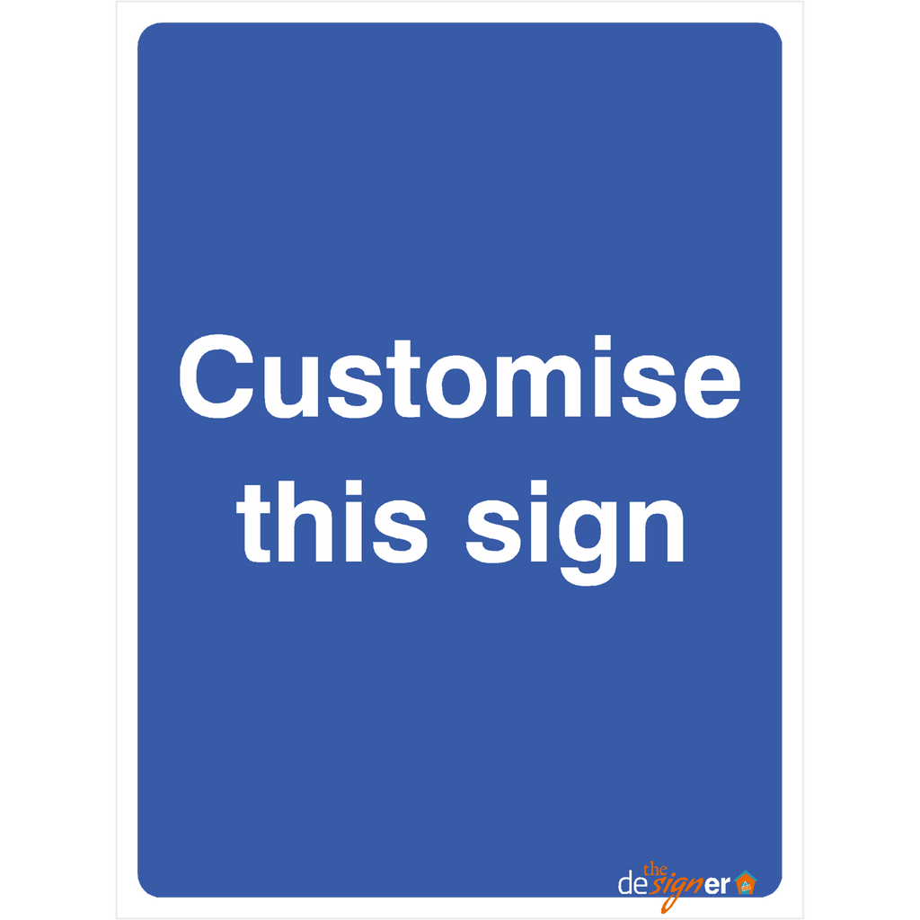 Custom Blue Parking Sign - The Sign Shed