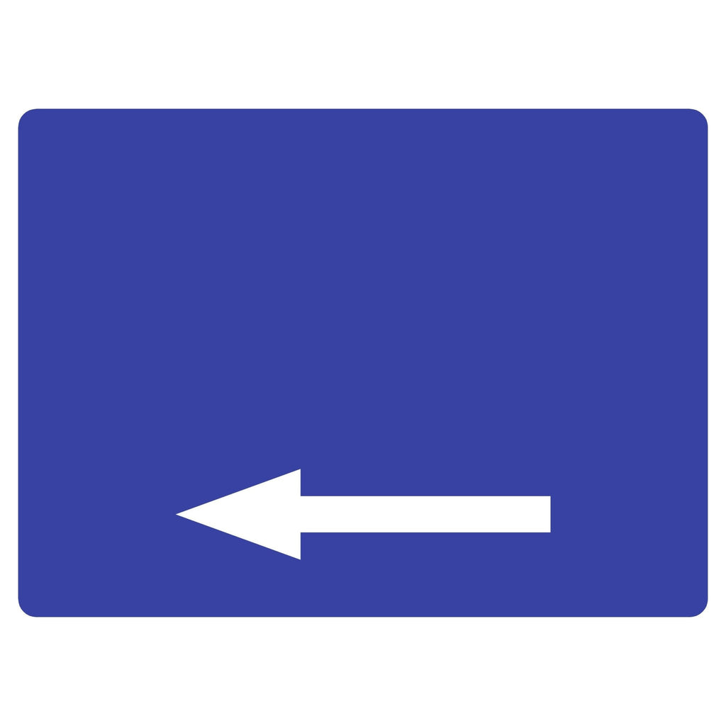 Custom Blue Parking Sign Left Arrow - The Sign Shed