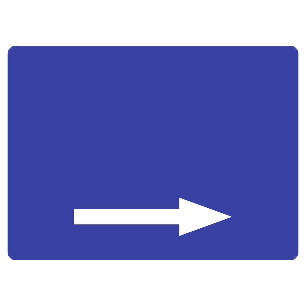 Custom Blue Parking Sign Right Arrow - The Sign Shed