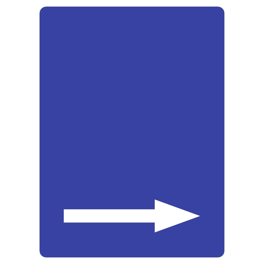 Custom Blue Parking Sign Right Arrow - The Sign Shed