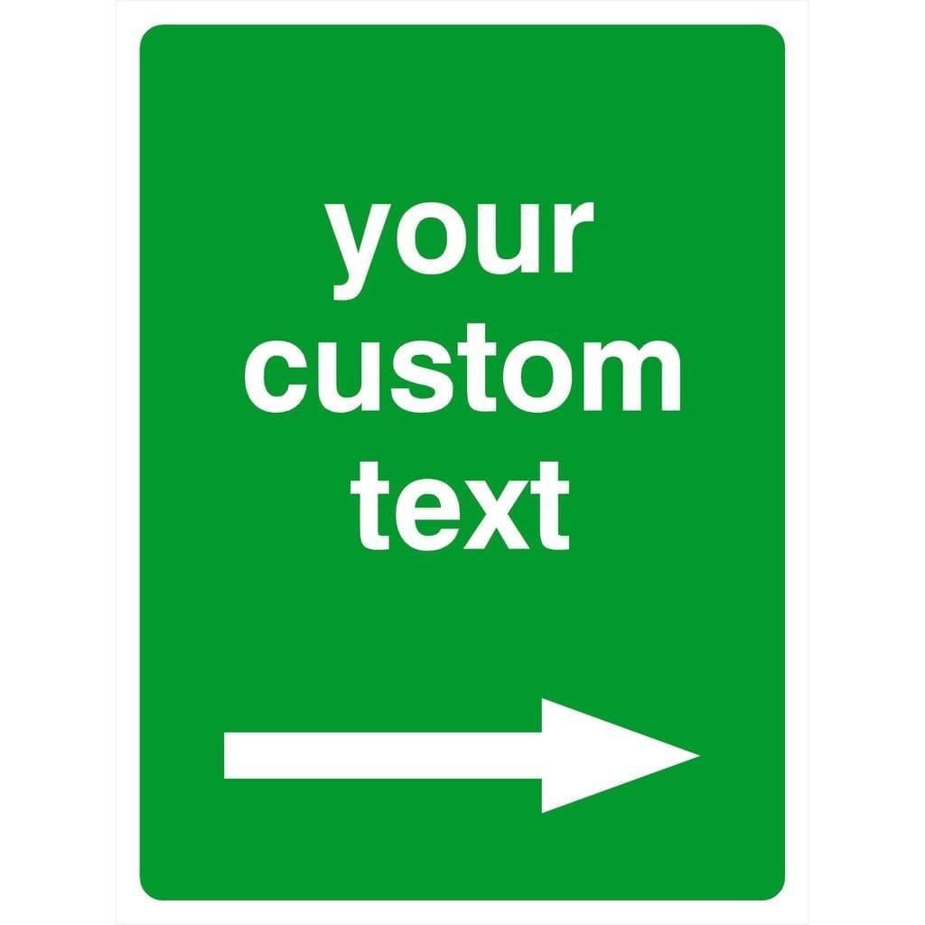 Custom Green Sign With Right Arrow - The Sign Shed