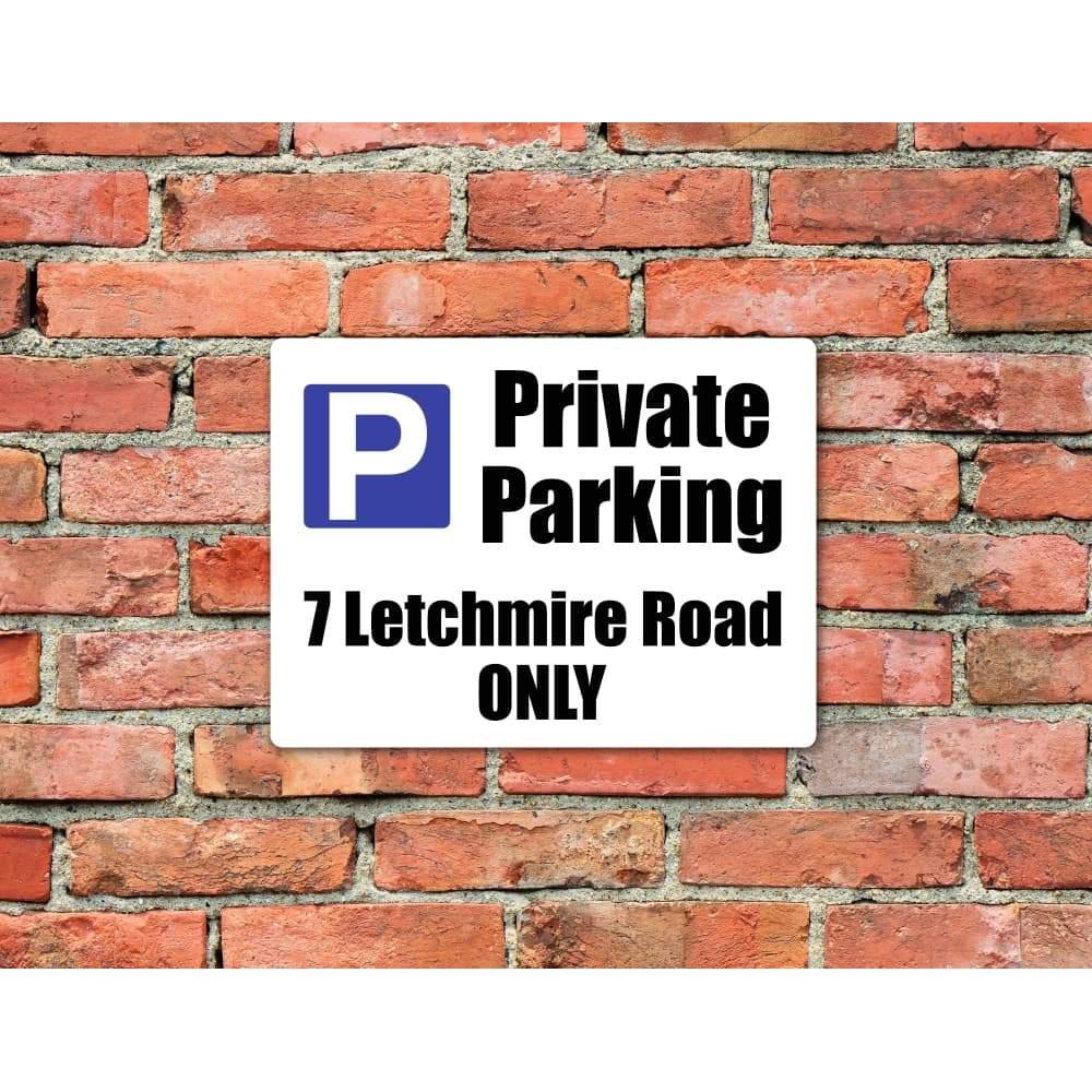 Custom Parking Sign | P Symbol Black Design - The Sign Shed