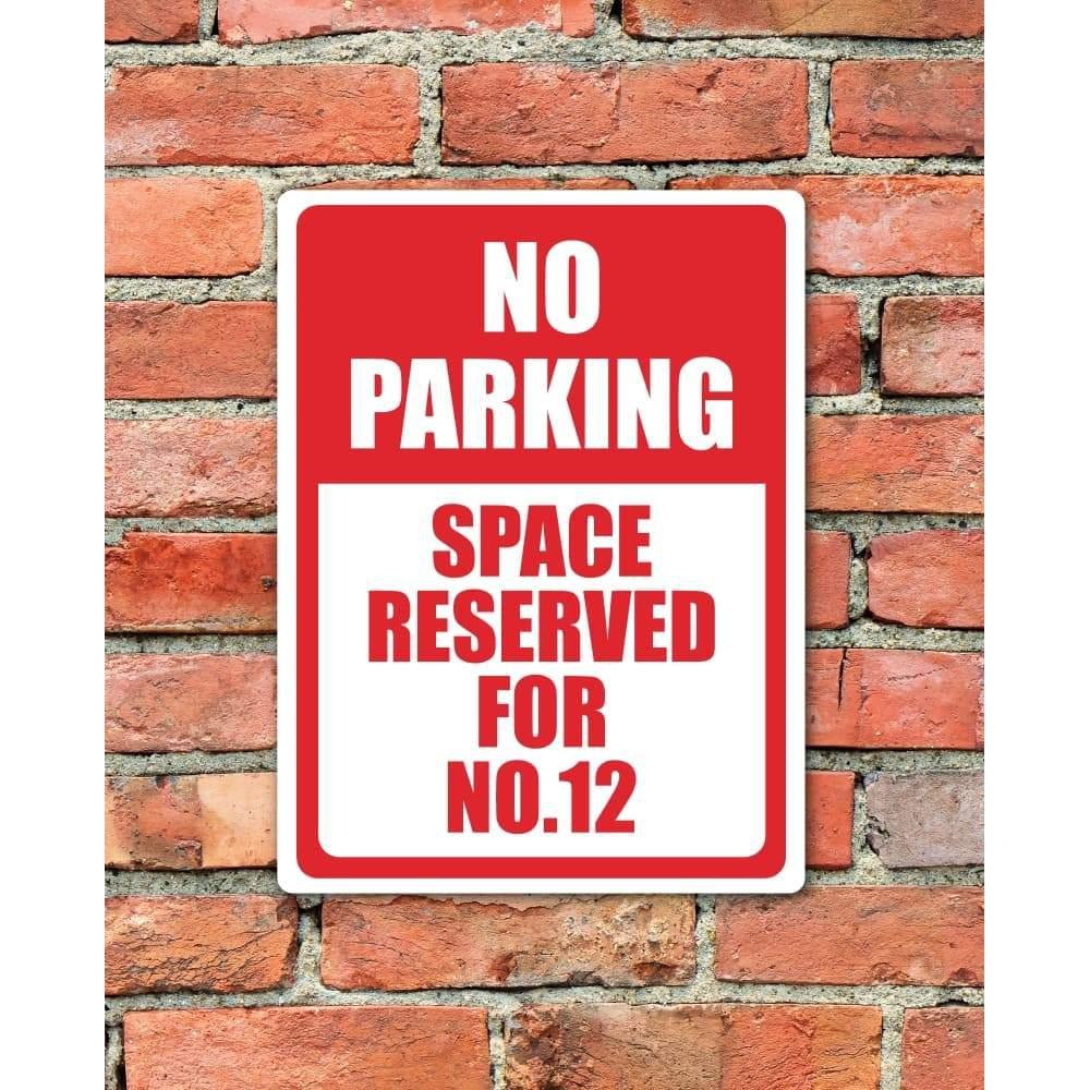 Custom Parking Sign | Red Header - The Sign Shed