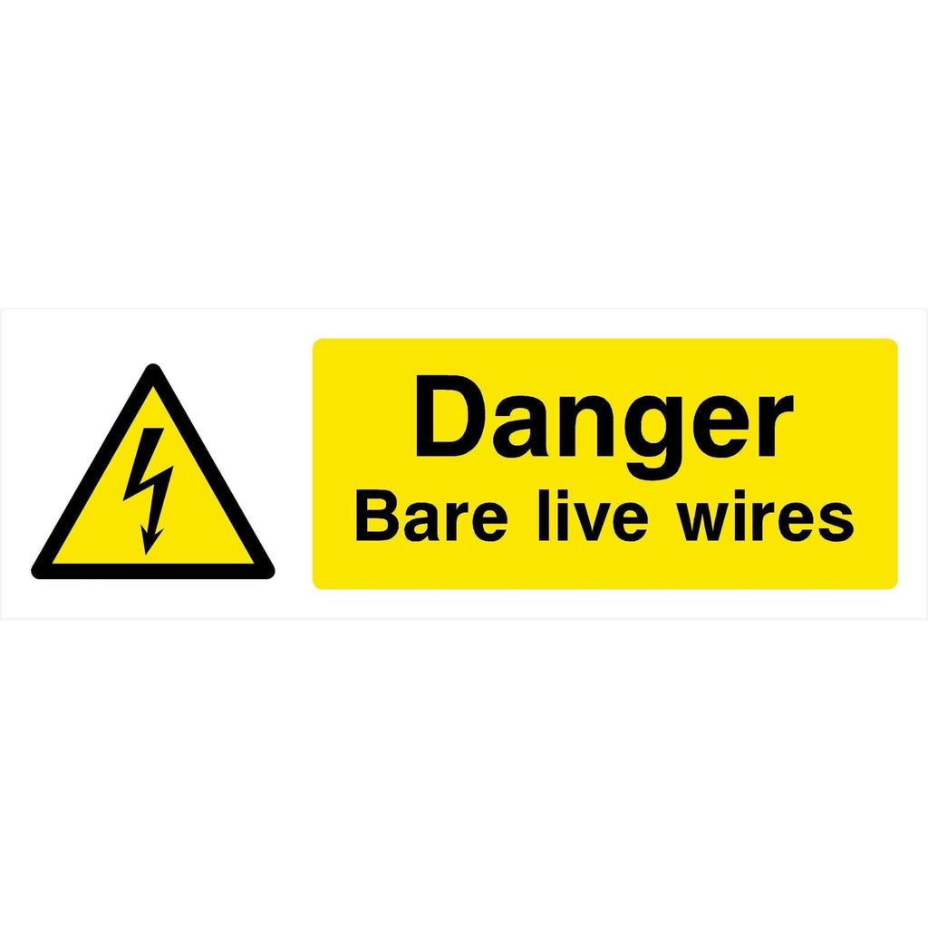 Danger Bare Live Wires Sign - The Sign Shed