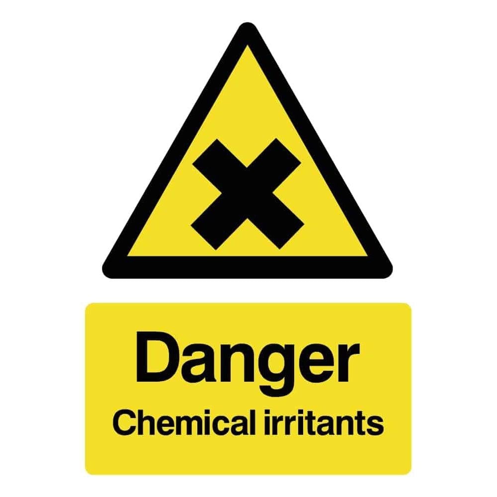 Danger Chemical Irritants Sign - The Sign Shed