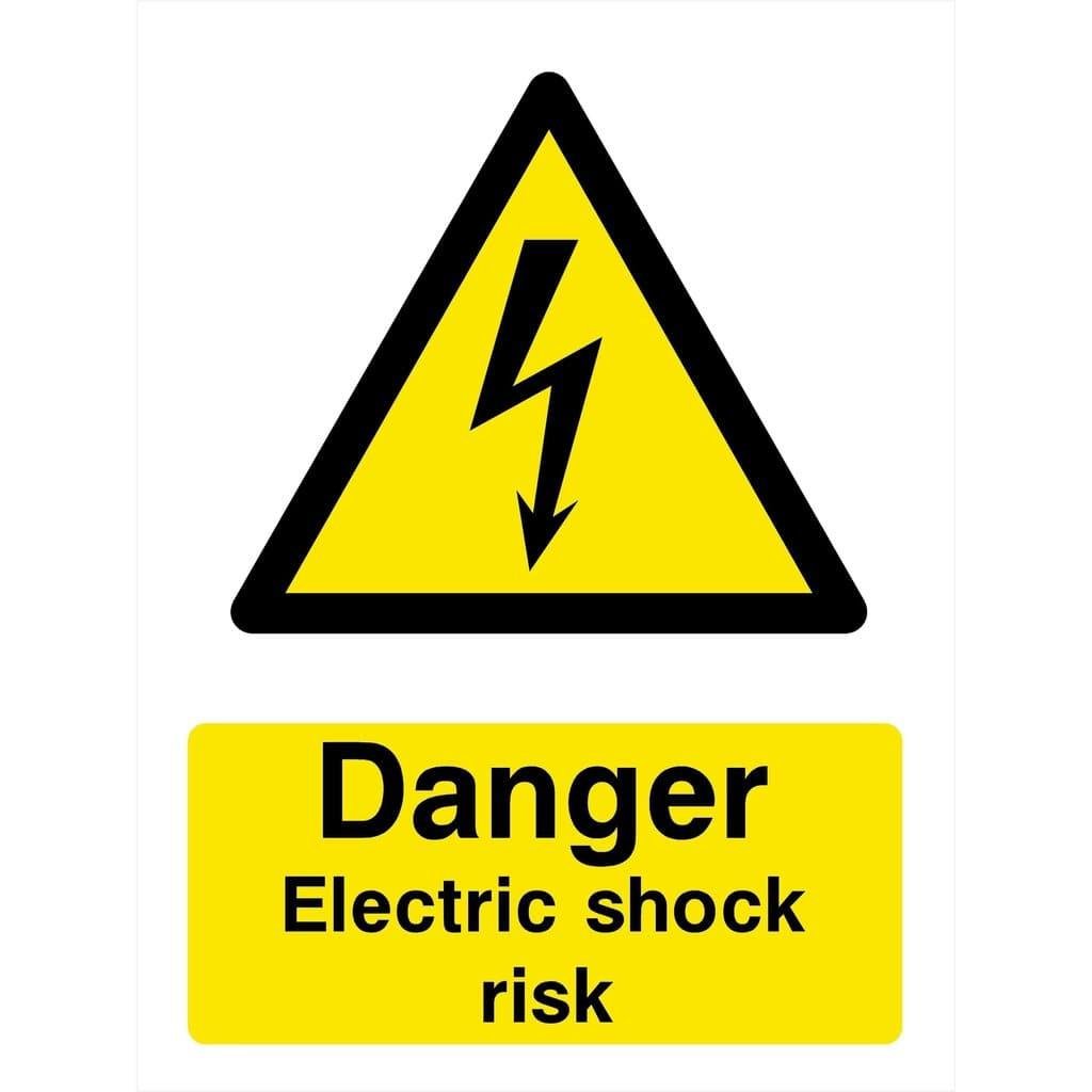 Danger Electric Shock Risk Electrical Sign - The Sign Shed
