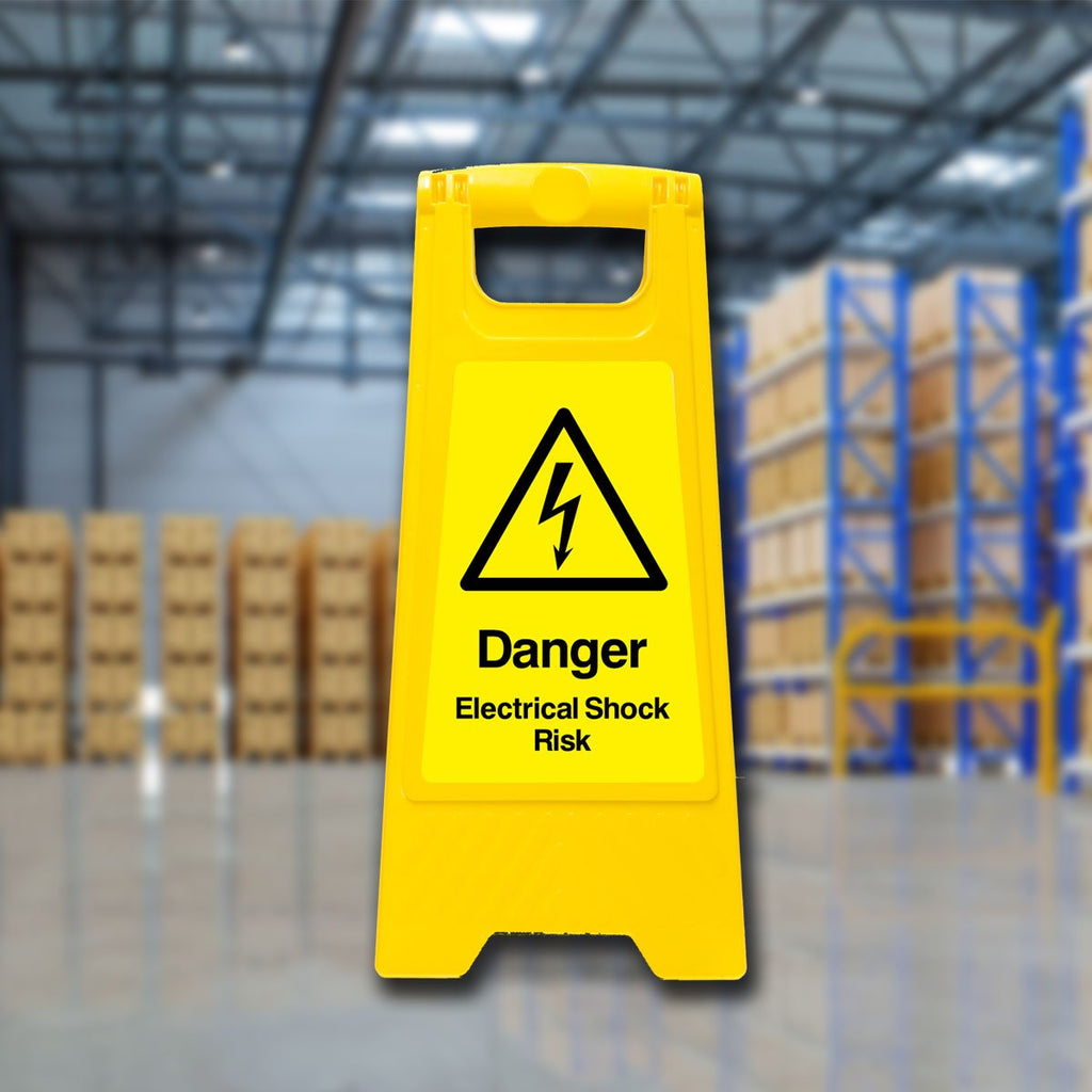 Danger Electrical Shock Risk Freestanding A Board Sign - The Sign Shed