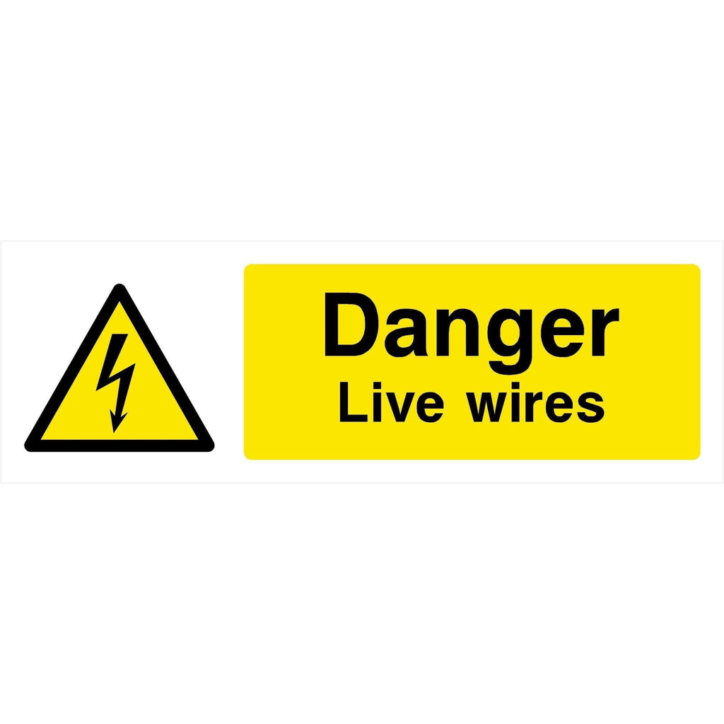 Danger Live Wires Sign Landscape - The Sign Shed