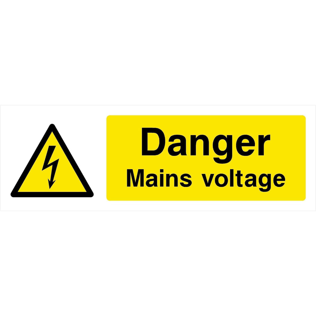 Danger Mains Voltage Sign - The Sign Shed