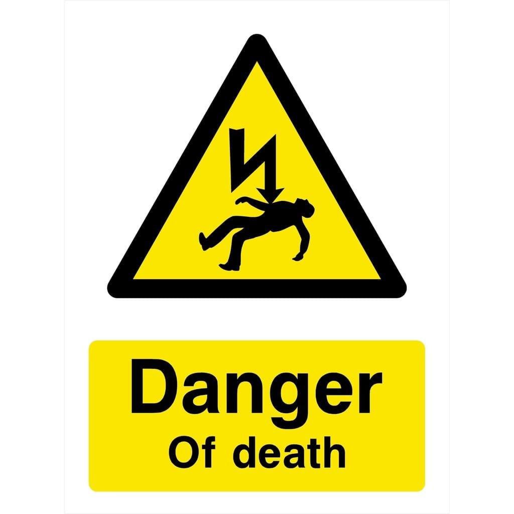 Danger Of Death Sign - The Sign Shed