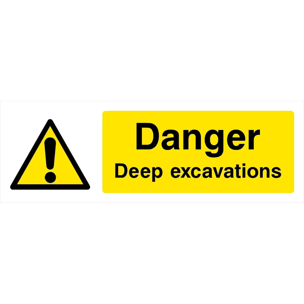 Deep Excavations Sign - The Sign Shed