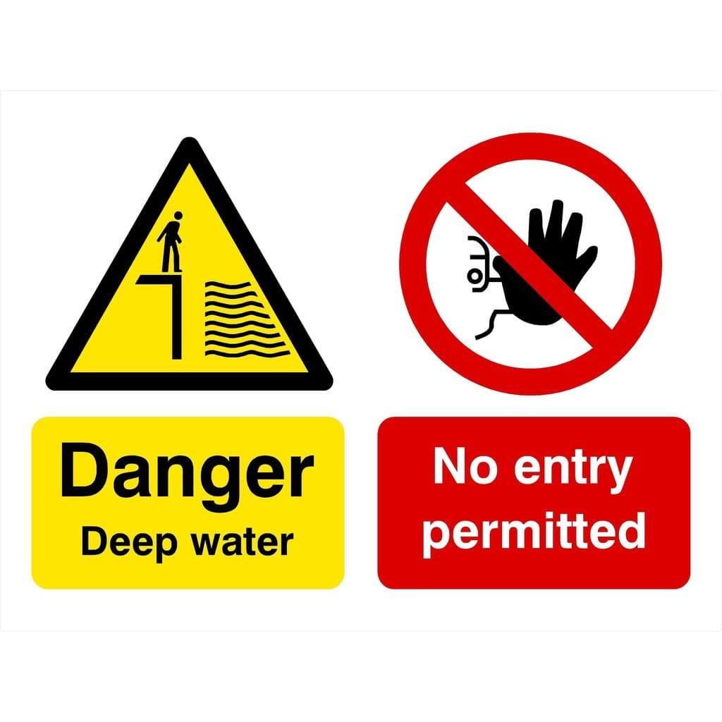Deep Water No Entry Permitted Sign - The Sign Shed