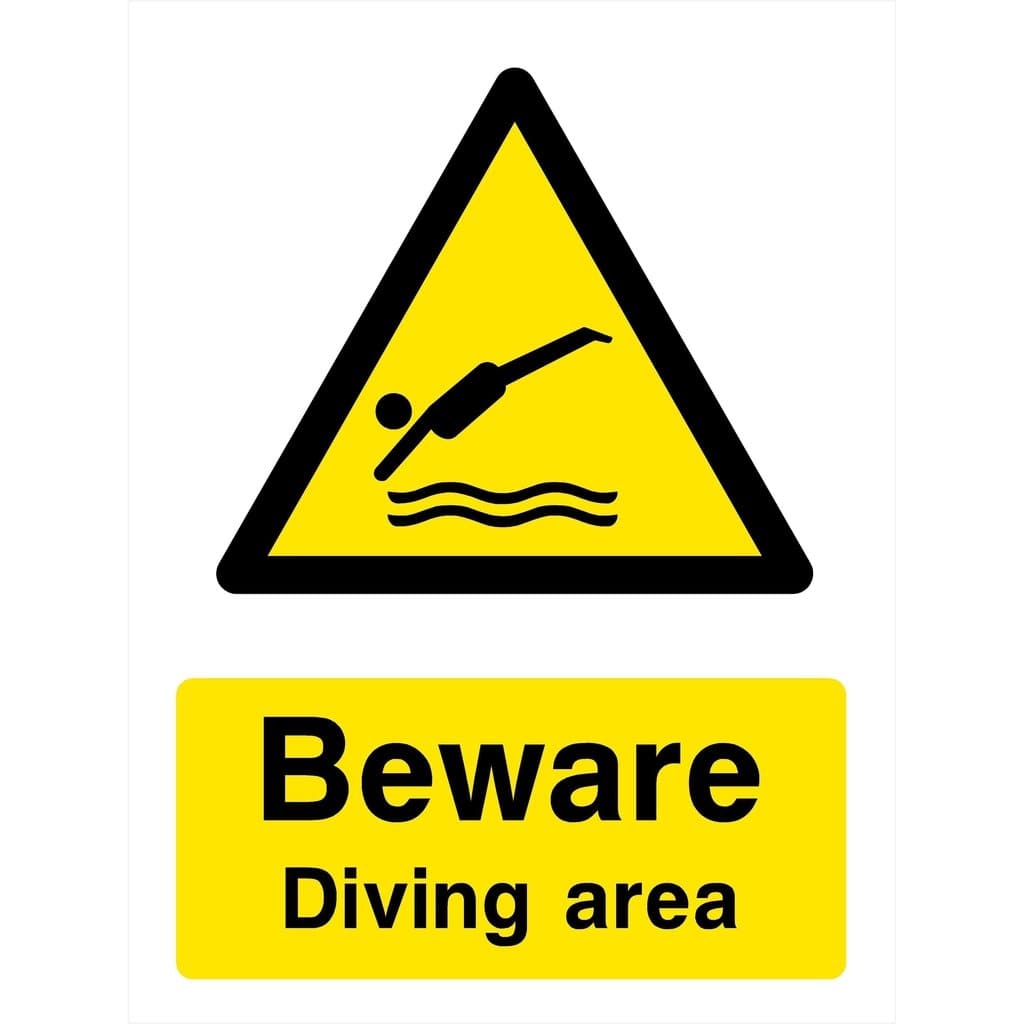 Diving Area Sign - The Sign Shed