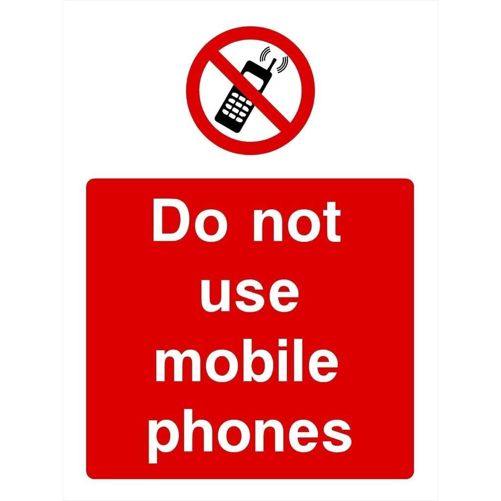 Do Not Use Mobile Phones Sign - The Sign Shed