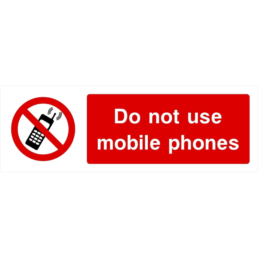 Do Not Use Mobile Phones Sign Landscape - The Sign Shed