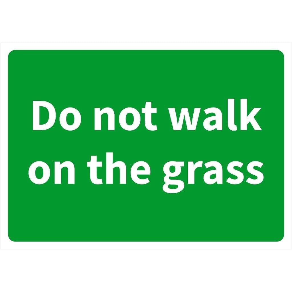 Do Not Walk On The Grass Sign - The Sign Shed