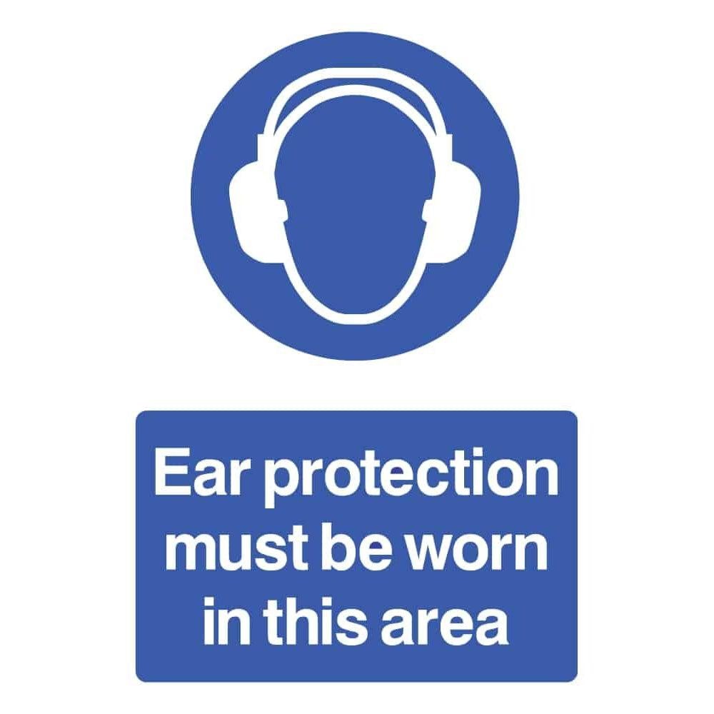 Ear Protection Must Be Worn In This Area Sign - The Sign Shed