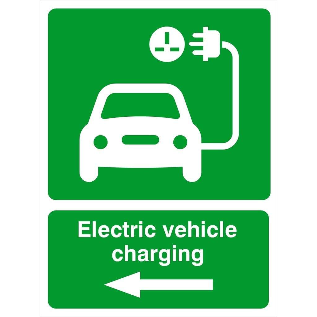 Electric Vehicle Charging Left Sign - The Sign Shed