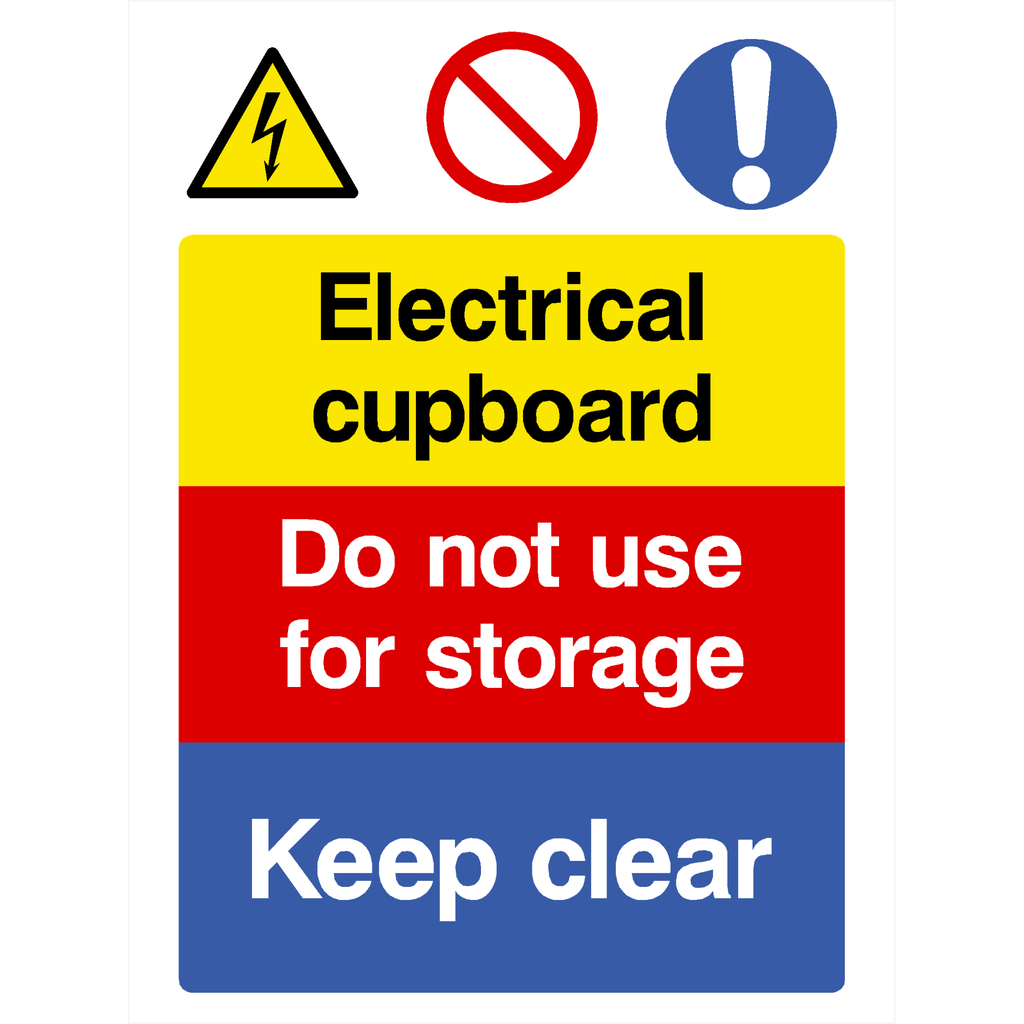 Electrical Cupboard Warning Sign - The Sign Shed