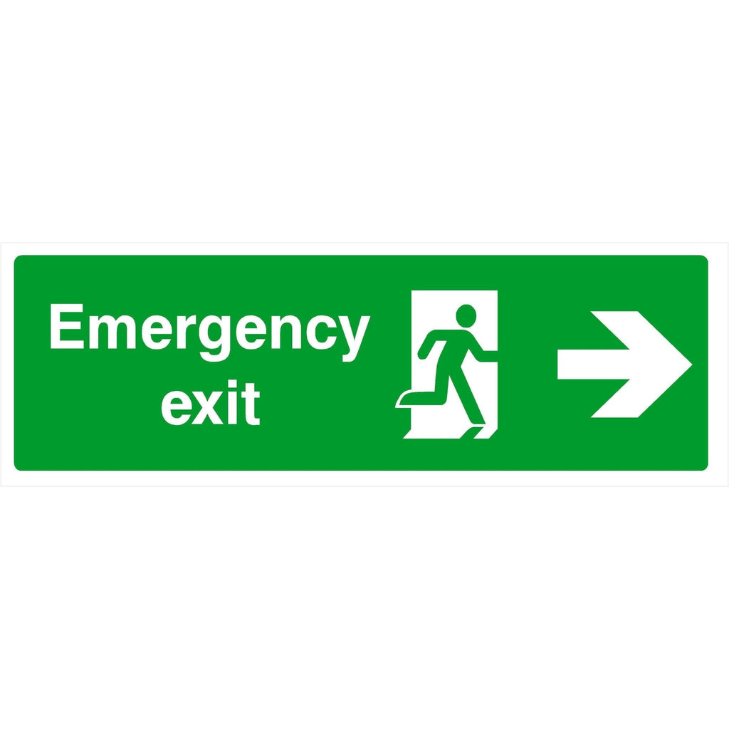 Emergency Exit Sign Right Arrow