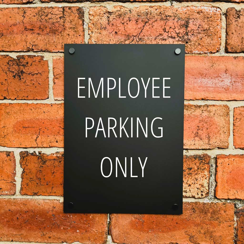 Employee Parking Only Sign Midnight Black - The Sign Shed