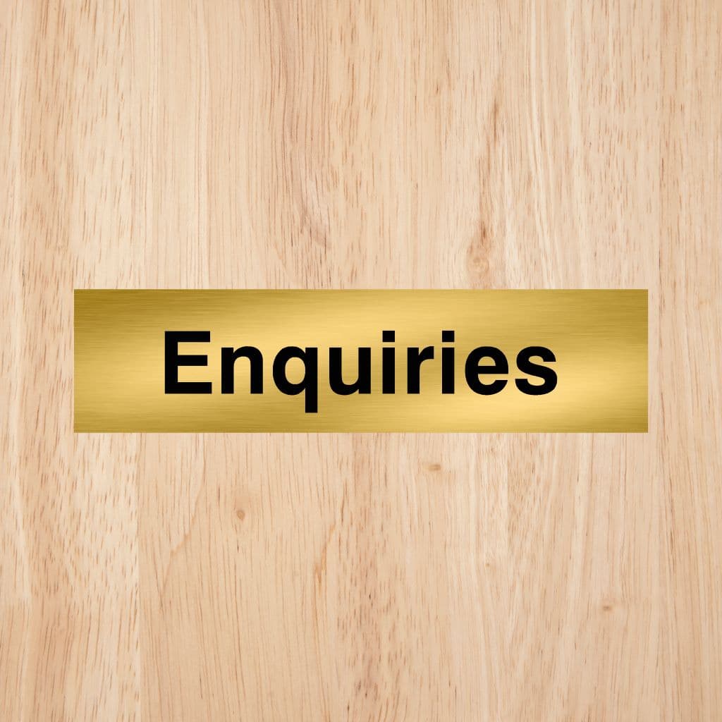Enquiries Sign - The Sign Shed