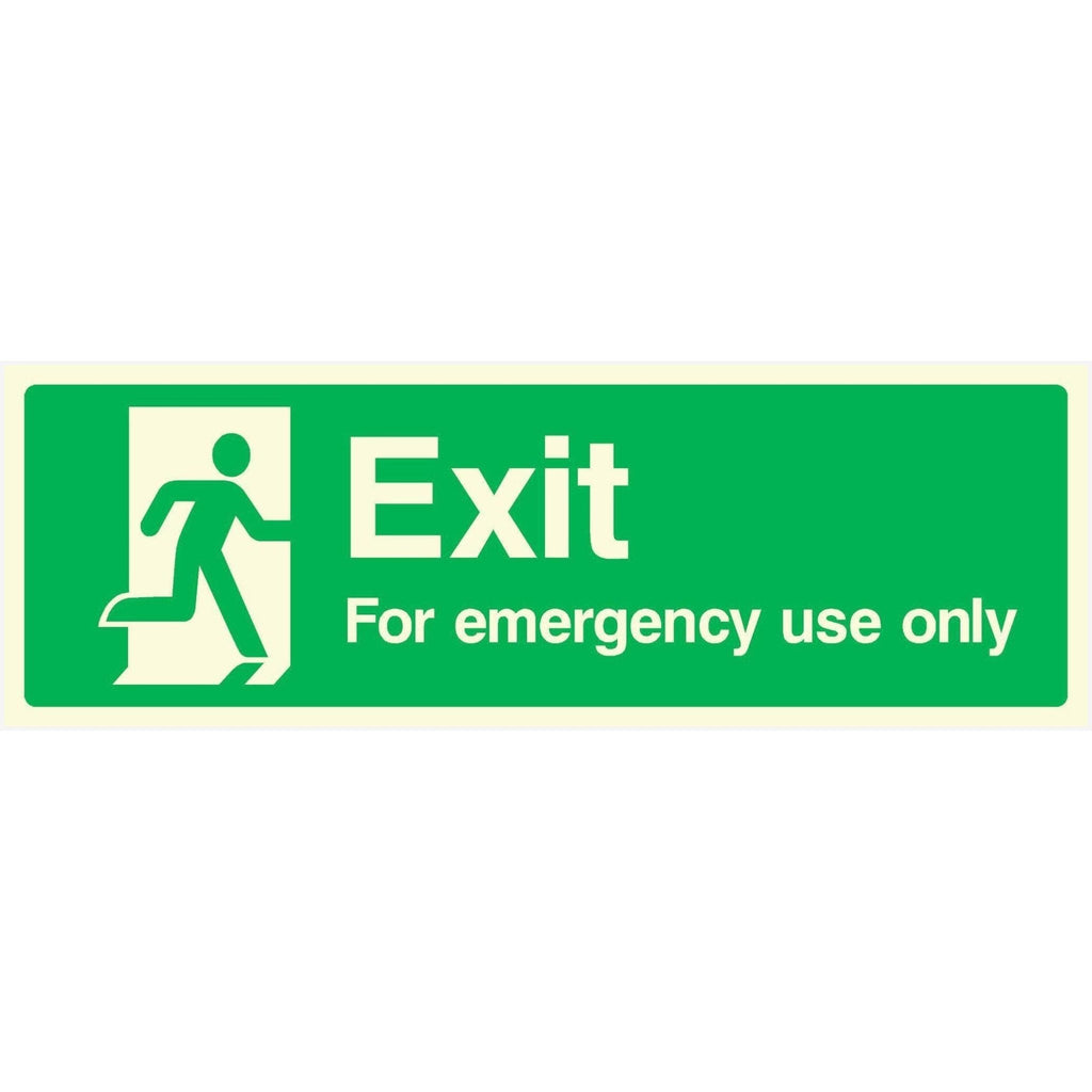 Exit For Emergency Use Only Right Sign - The Sign Shed