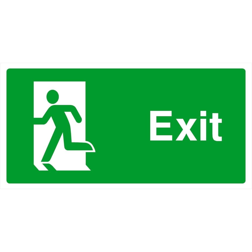 Exit Left Emergency Escape Sign - The Sign Shed