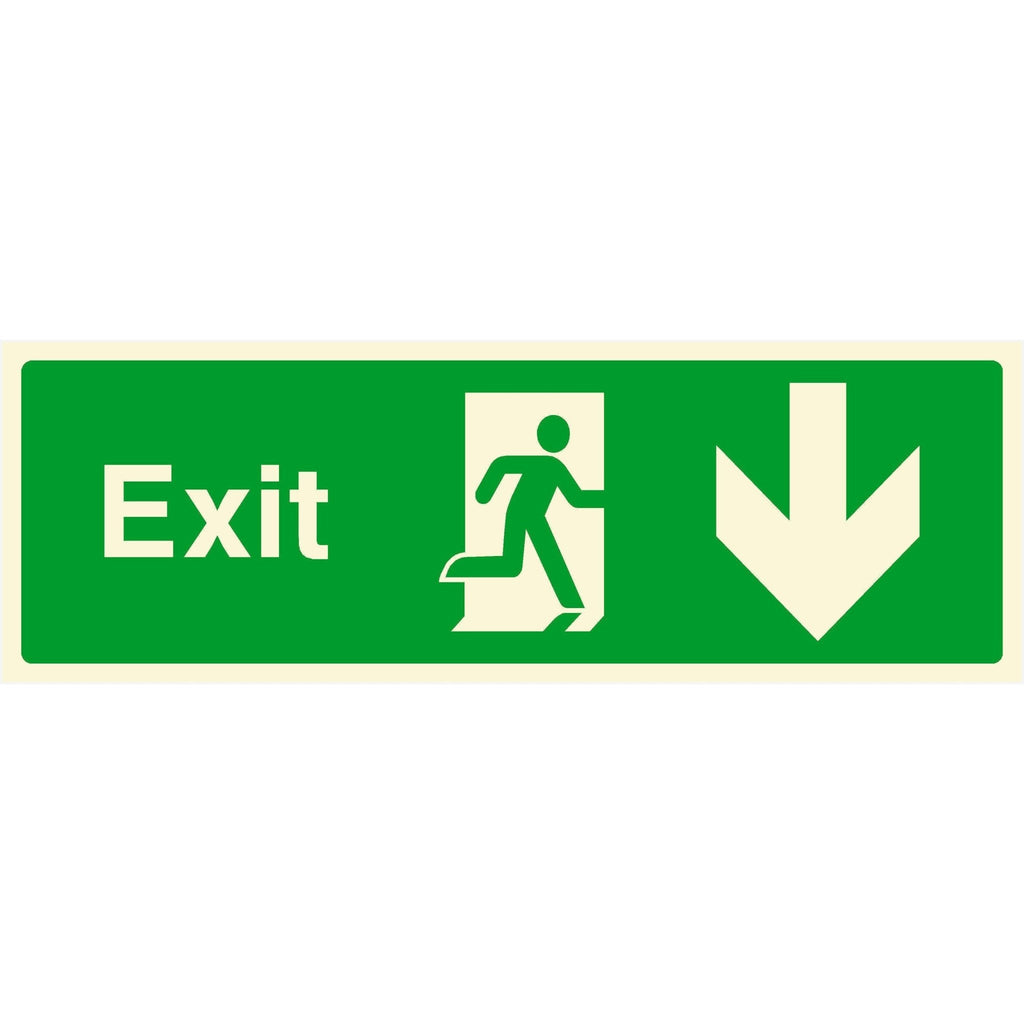 Exit Sign Down Arrow - The Sign Shed