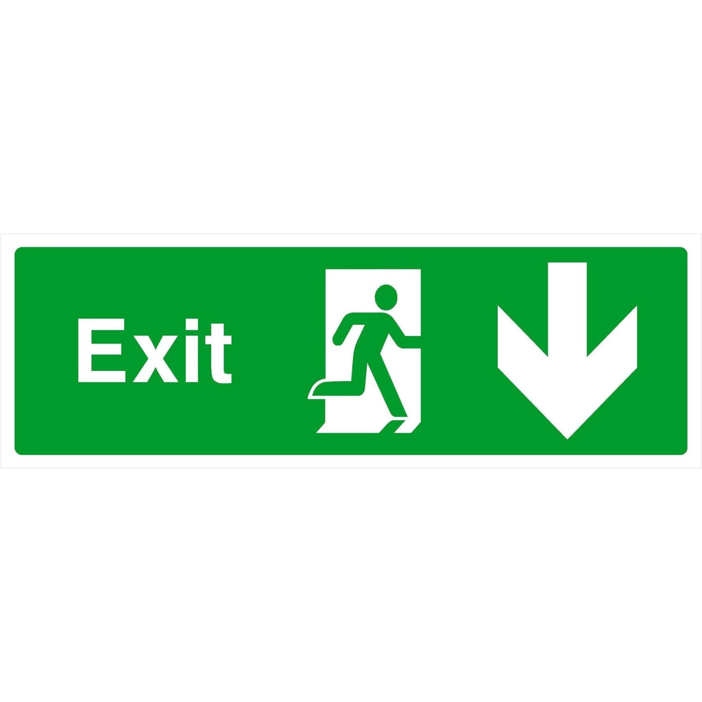 Exit Sign Down Arrow - The Sign Shed