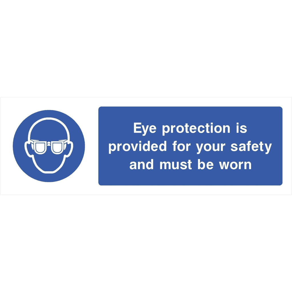 Eye Protection Is Provided Sign - The Sign Shed