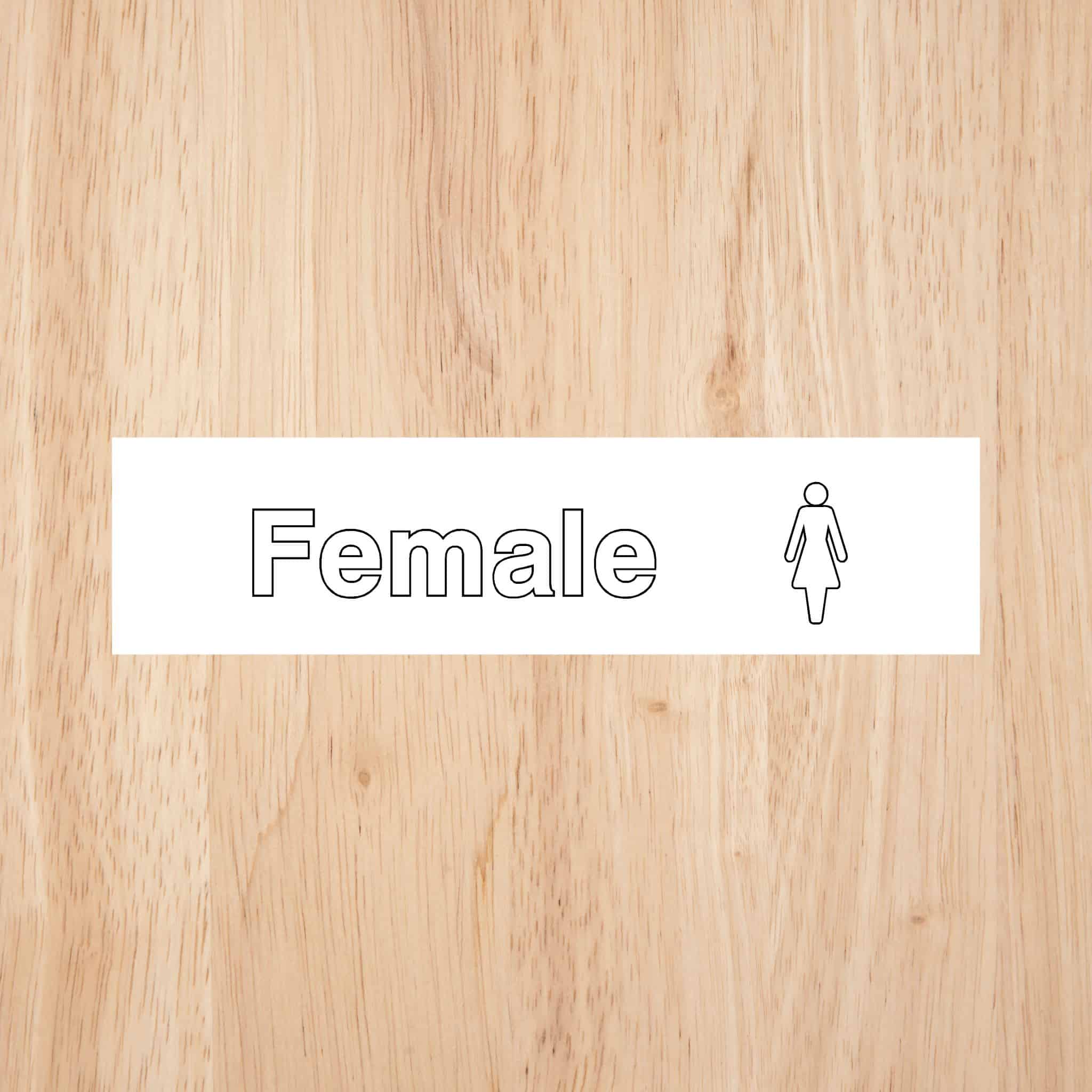 Female Toilet Standard Sign - The Sign Shed