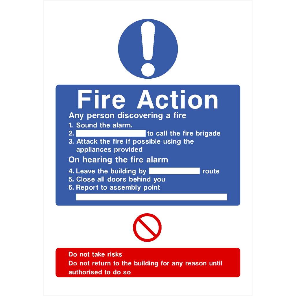 Prioritise Safety: Shop Fire Action Signs Online
