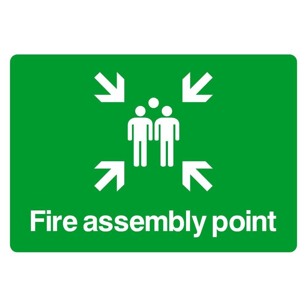 Fire Assembly Point Sign Landscape - The Sign Shed