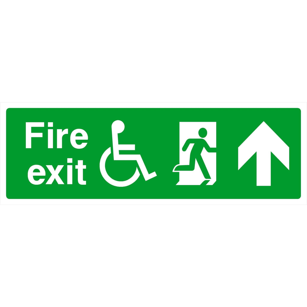 Fire Exit Refuge Sign Forward Arrow - The Sign Shed