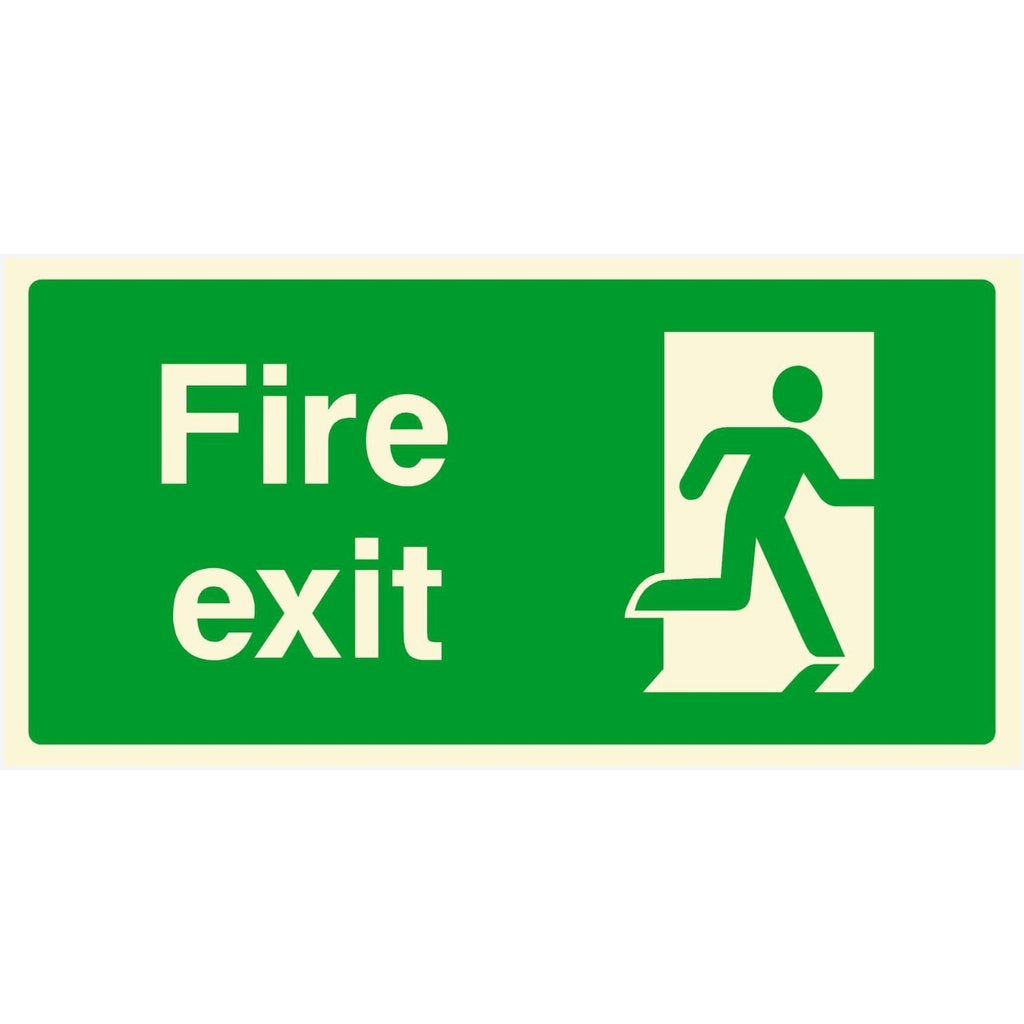 Fire Exit Right Sign - The Sign Shed