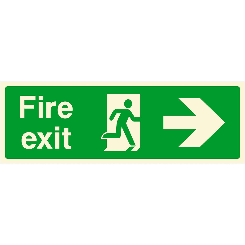 Fire Exit Sign | Right Arrow - The Sign Shed